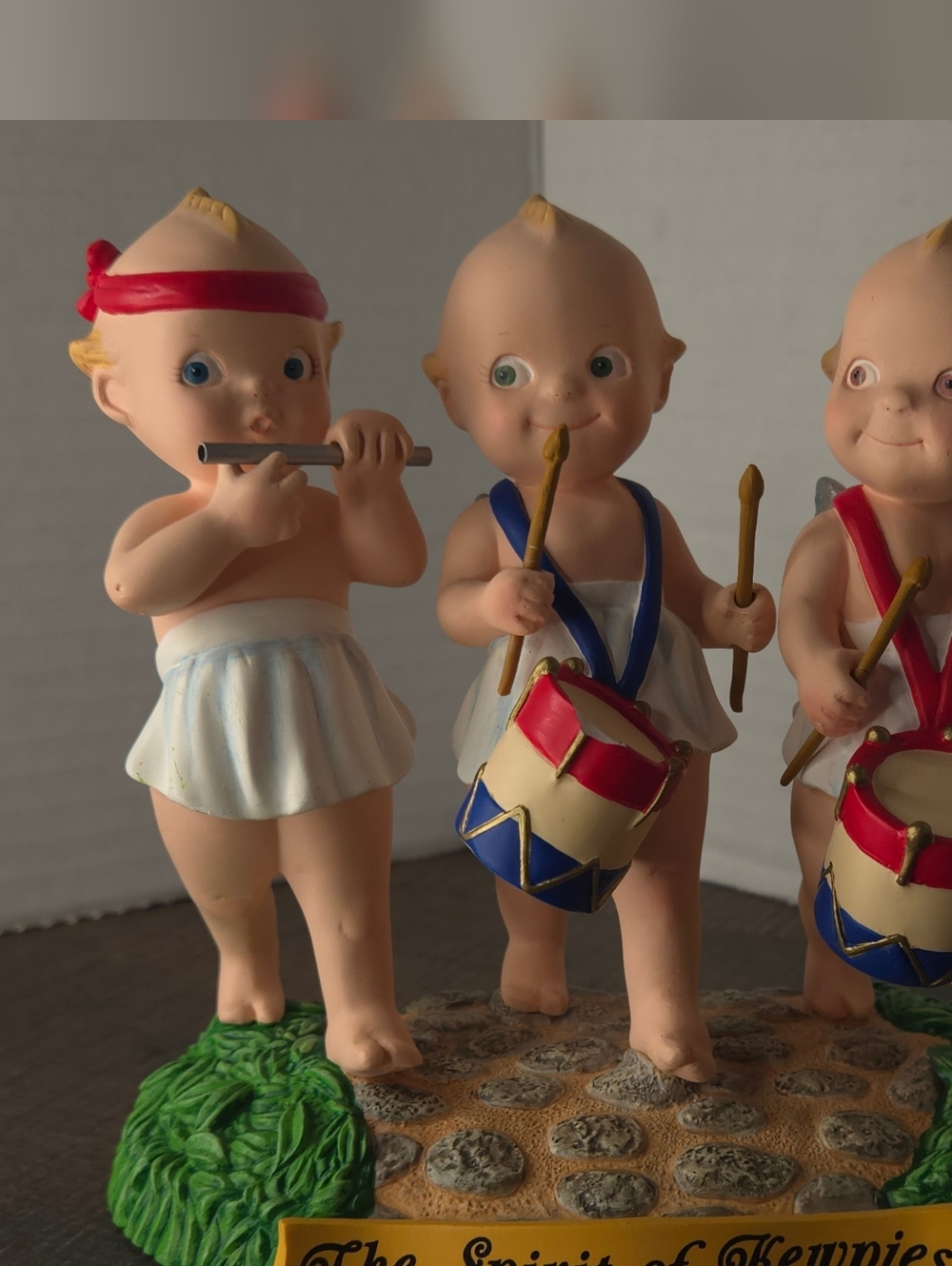 Vintage Spirit of Kewpies 1999 Jesco Resin Marching Band Fifer & Drummers '76